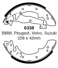 Szczęki hamulcowe (tyl)  6338