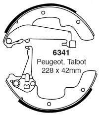 Szczęki hamulcowe (tyl) ATE 6341