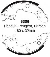 Szczęki hamulcowe (tyl) Bendix 6306