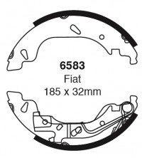 Szczęki hamulcowe (tyl)  6583