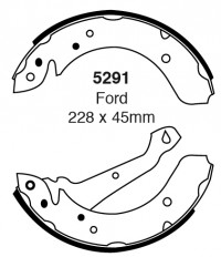 Szczęki hamulcowe (tyl)  5291
