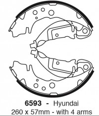 Szczęki hamulcowe (tyl)  6593