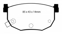 Klocki hamulcowe (tył) RedStuff DP3528C