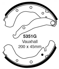 Szczęki hamulcowe (tyl)  5351G